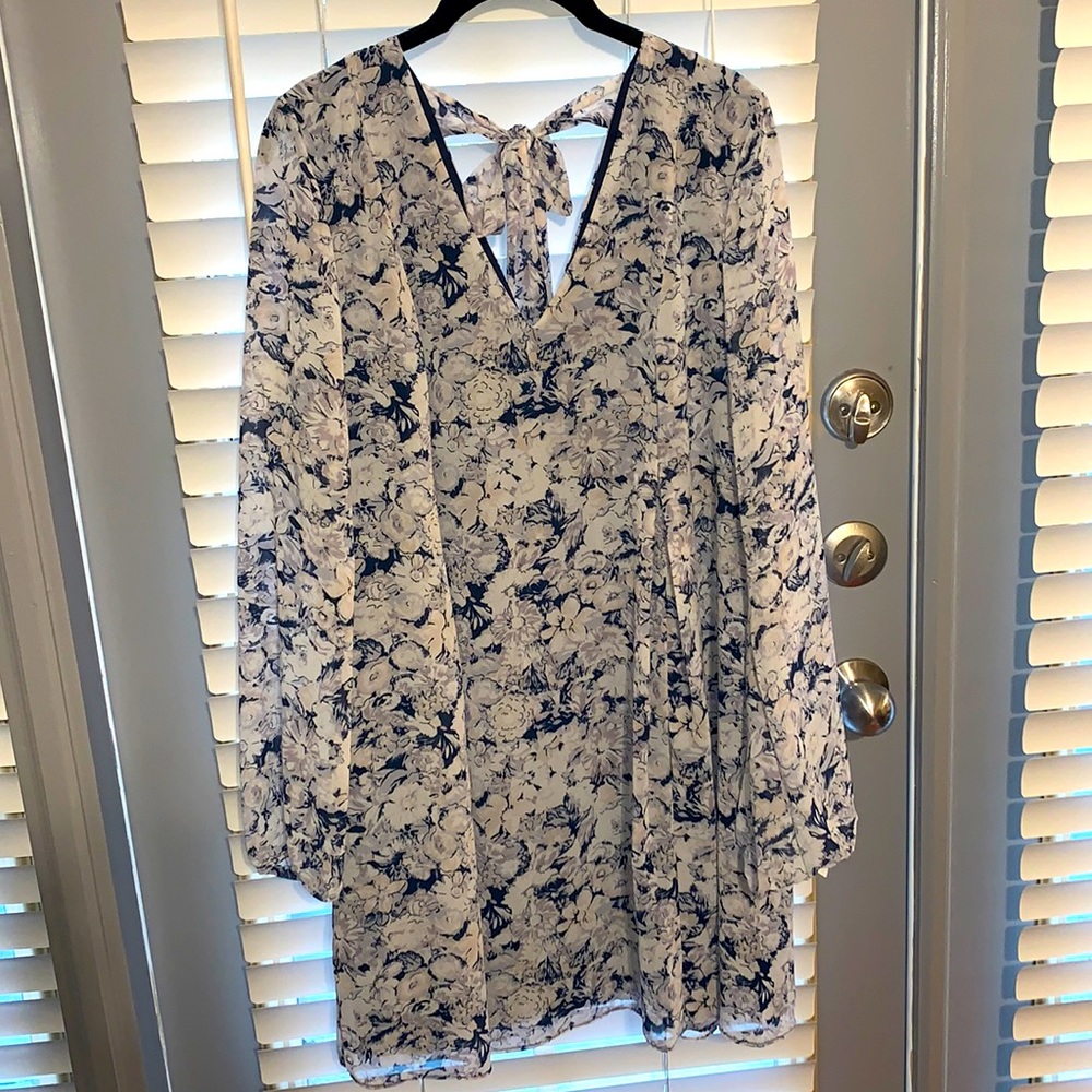 BCBG long sleeve floral dress